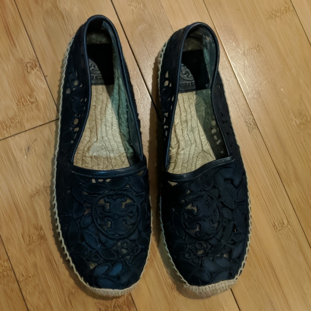 Tory Burch Rhea Lace Espadrille- Navy